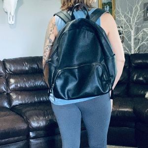 Faux Leather Backpack